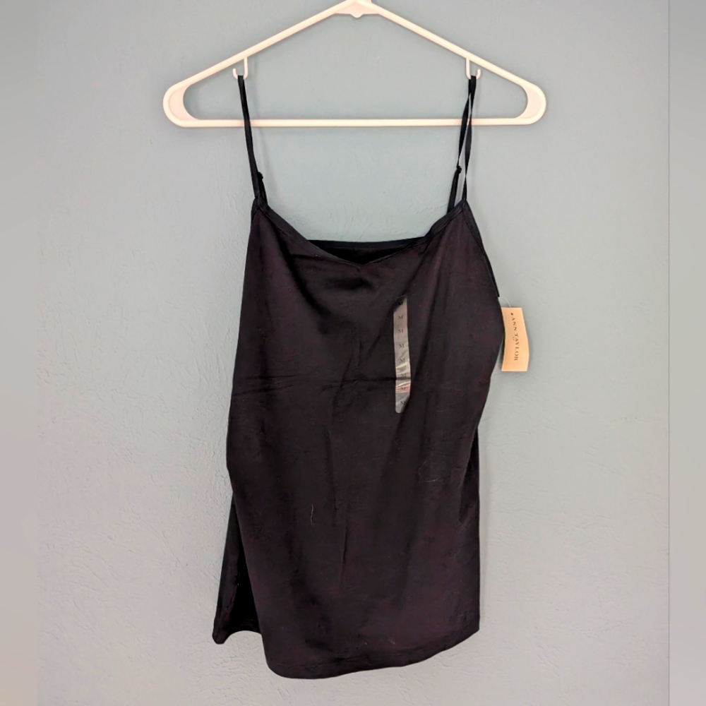 Ann Taylor Black Camisole M NWT